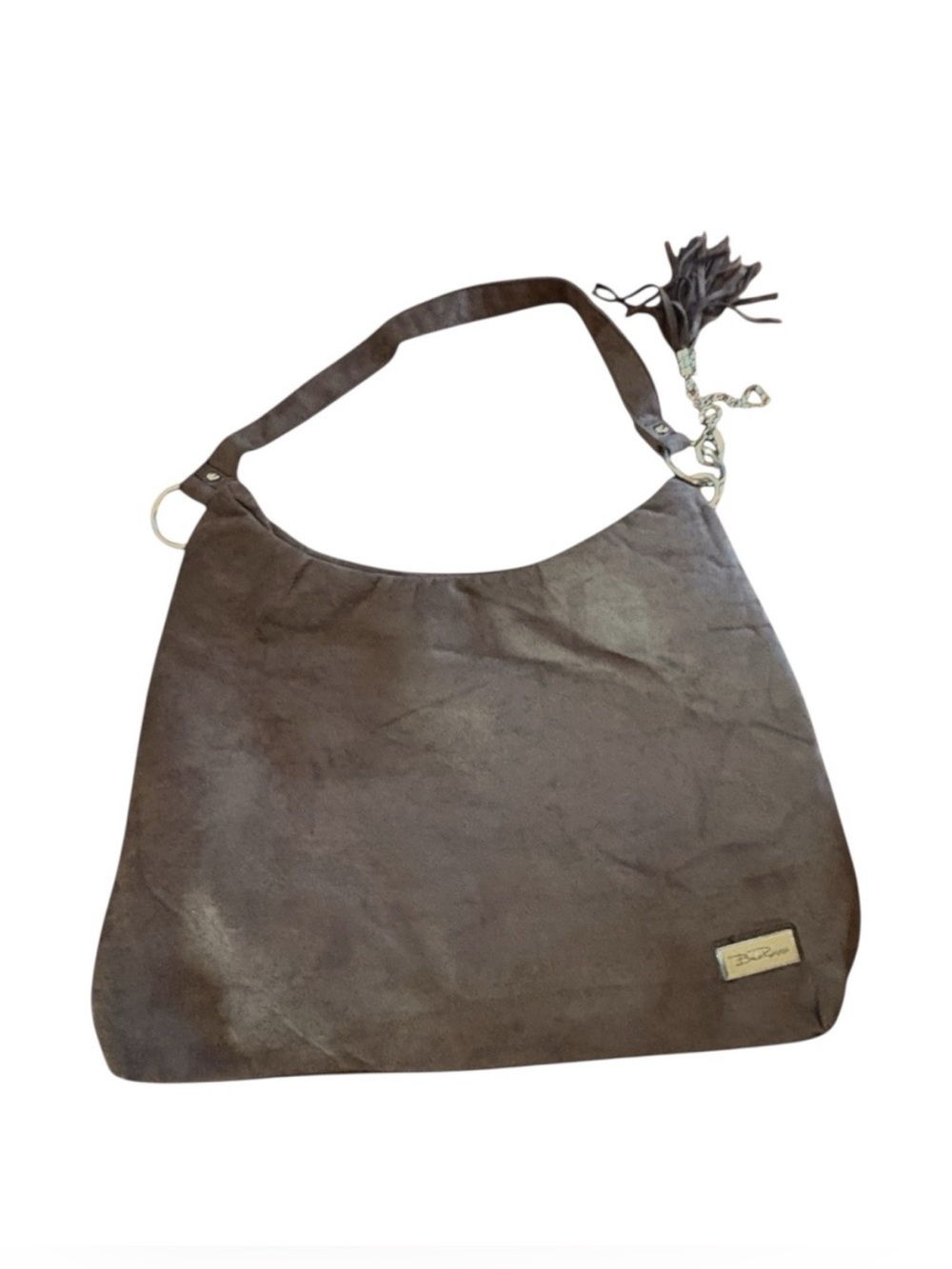Bella Russo Brown Y2K Boho Slouchy Hobo Shoulder Bag Tassel